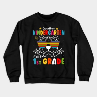 Goodbye kindergarten Graduation 2024 Hello 1st Grande Tiger Crewneck Sweatshirt